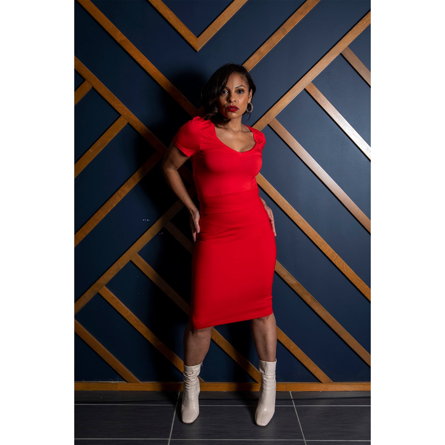 Selma Pencil Skirt - Red