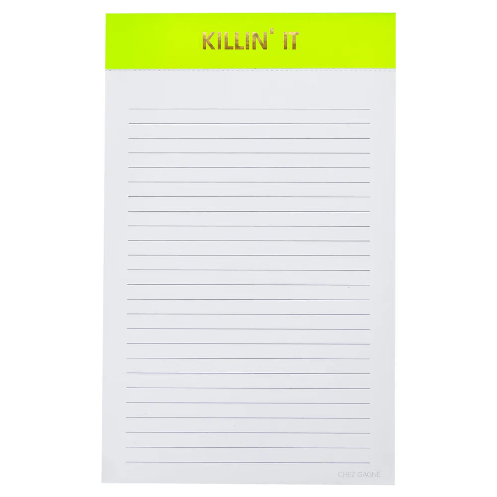"Killin' It" - Neon Lemon-Lime Notepad