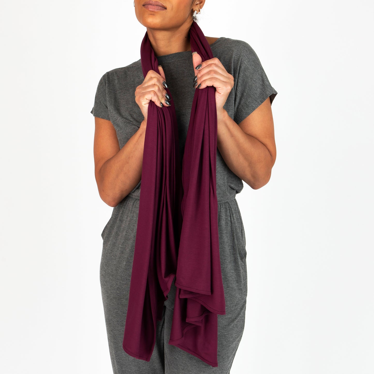 Mae - Burgundy Scarf