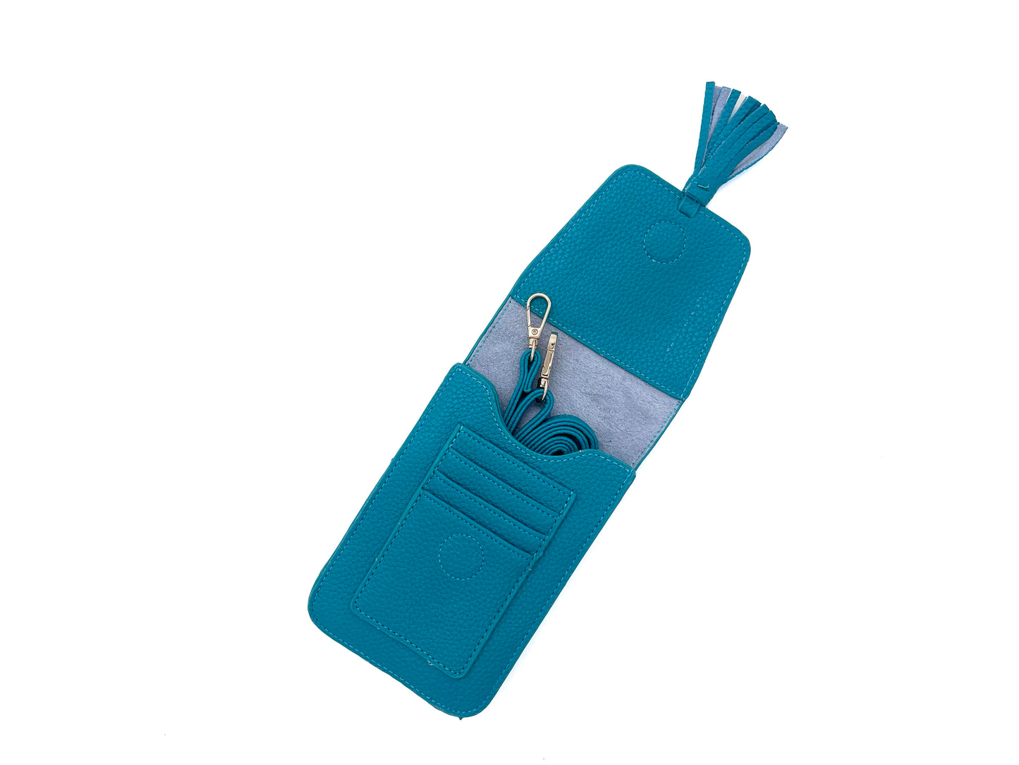 Phone Bag w/ Tassel-Turquoise