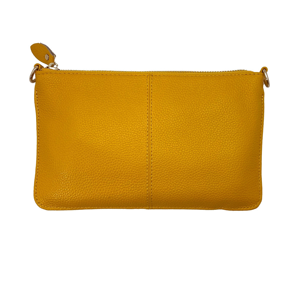 Yellow Leather Wristlet