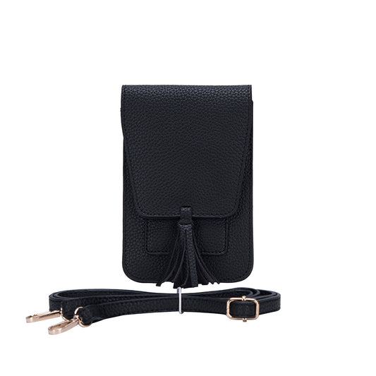 Phone Bag w/ Tassel-Black