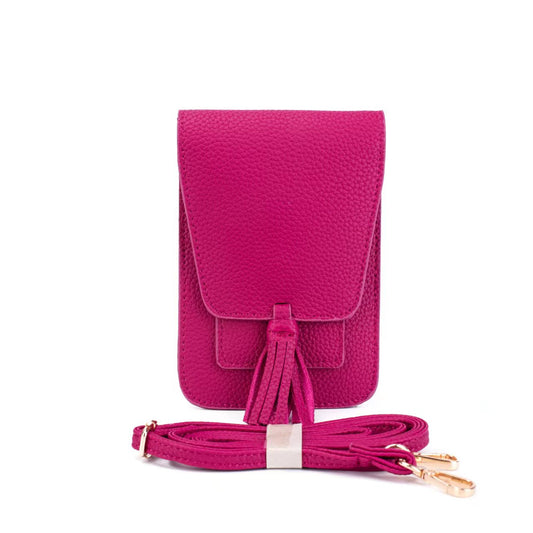 Phone Bag w/ Tassel-Magenta