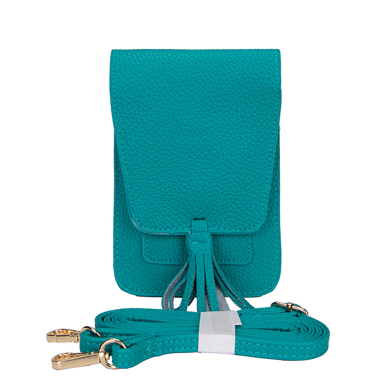 Phone Bag w/ Tassel-Turquoise