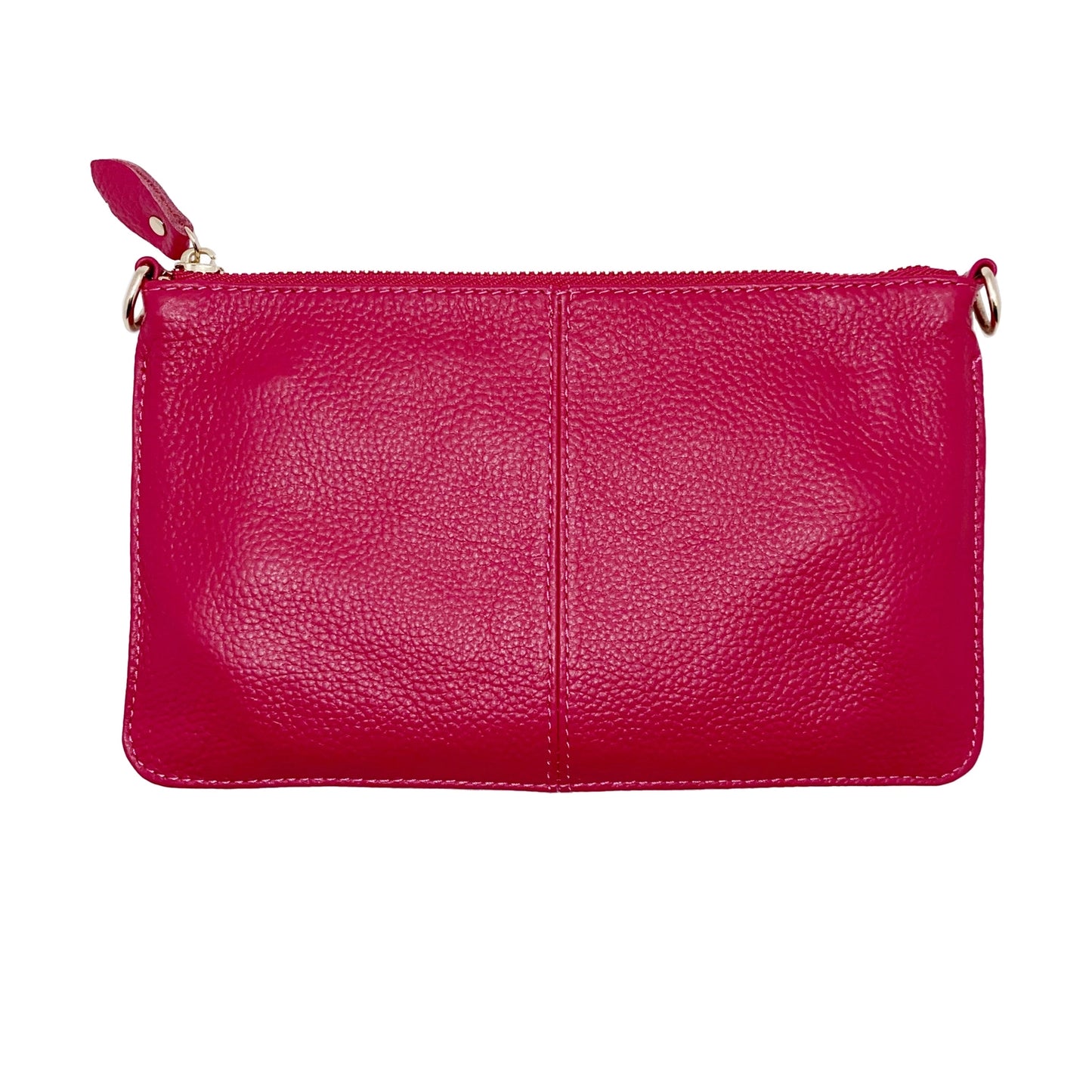 Hot Pink Leather Wristlet