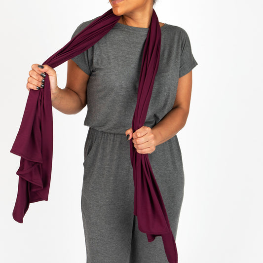 Mae - Burgundy Scarf